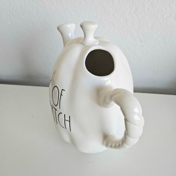 NEW Rae Dunn | Pick Of The Patch Watering Can Vase Fall Decor Ceramic White - Picture 3 of 6